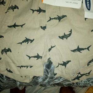 Kids tie waist knee shorts